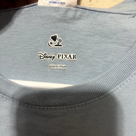 DISNEY PIXAR UP Adventure is out There Womens T-SHIRT Baby Tee S light blue - Picture 3 of 5